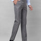 Raymond Men Grey Solid Slim Fit Polyester Blend Trouser