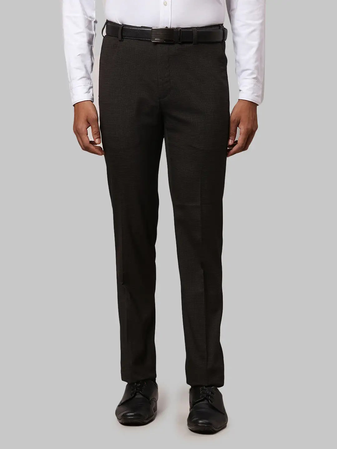 Men Slim Fit Grey Trouser