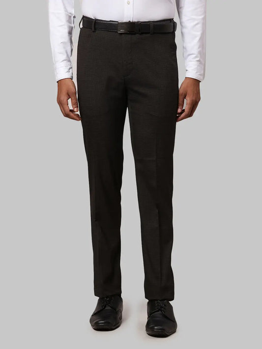 Men Slim Fit Grey Trouser