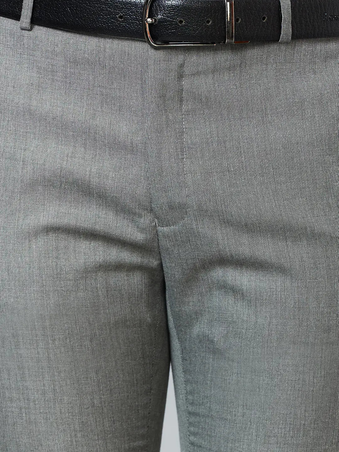 Raymond Men Brown Solid Slim Fit Polyester Blend Trousers