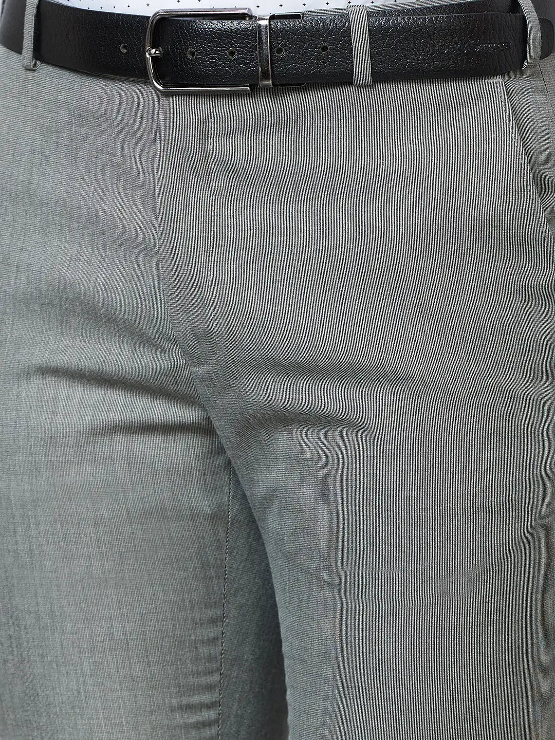 Raymond Men Brown Solid Slim Fit Polyester Blend Trousers