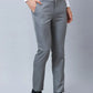 Raymond Men Blue Solid Slim Fit Polyester Blend Trousers
