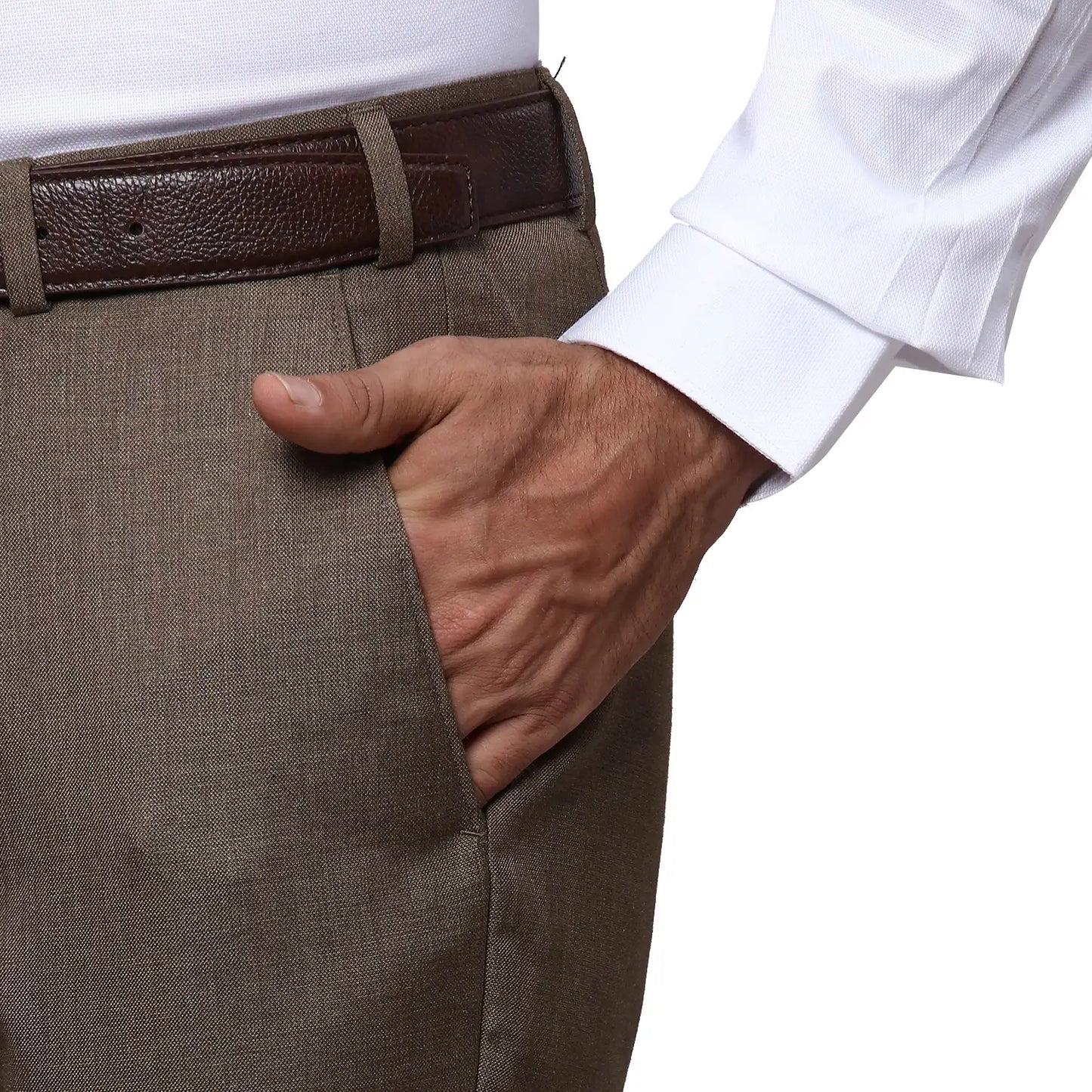 Men Regular Fit Blue Trouser