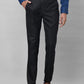 Raymond Men Brown Checks Slim Fit Polyester Blend Trouser