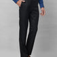 Raymond Men Brown Checks Slim Fit Polyester Blend Trouser