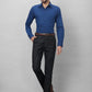 Raymond Men Brown Checks Slim Fit Polyester Blend Trouser