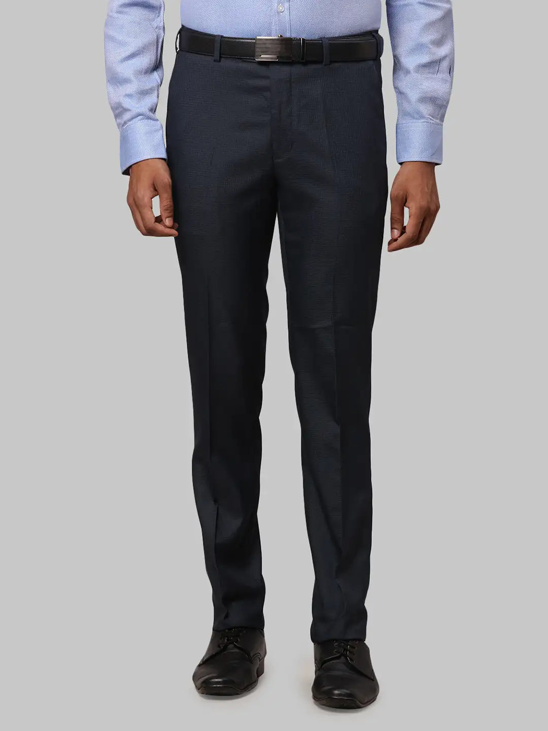 Men Slim Fit Grey Trouser