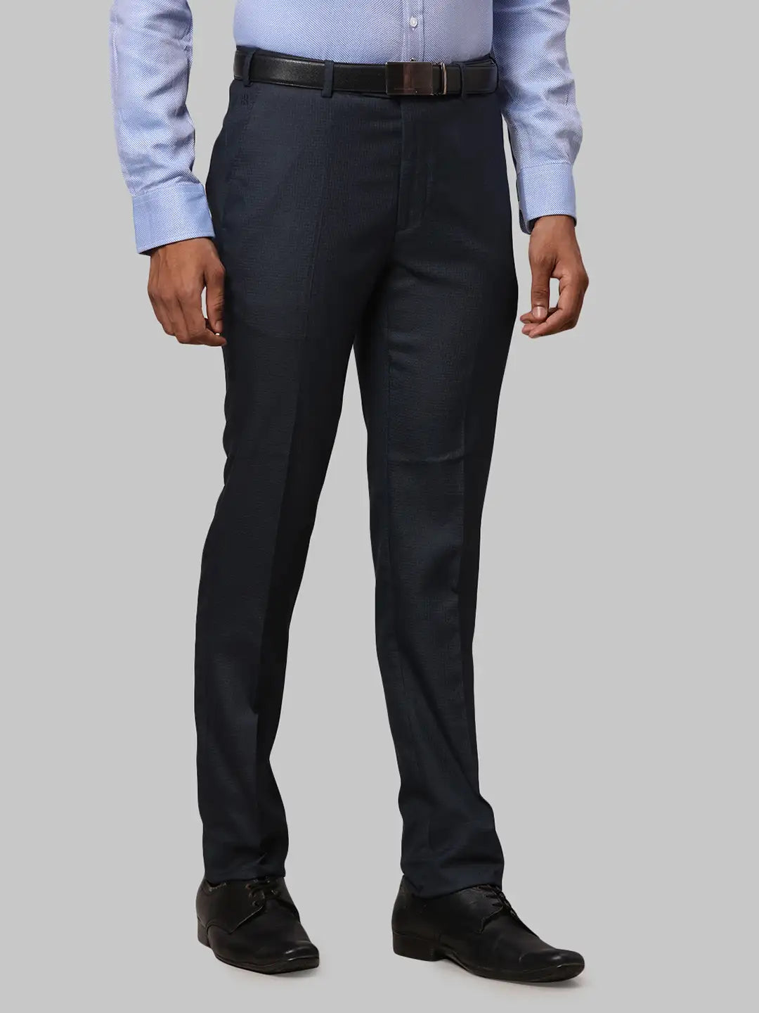 Men Slim Fit Grey Trouser