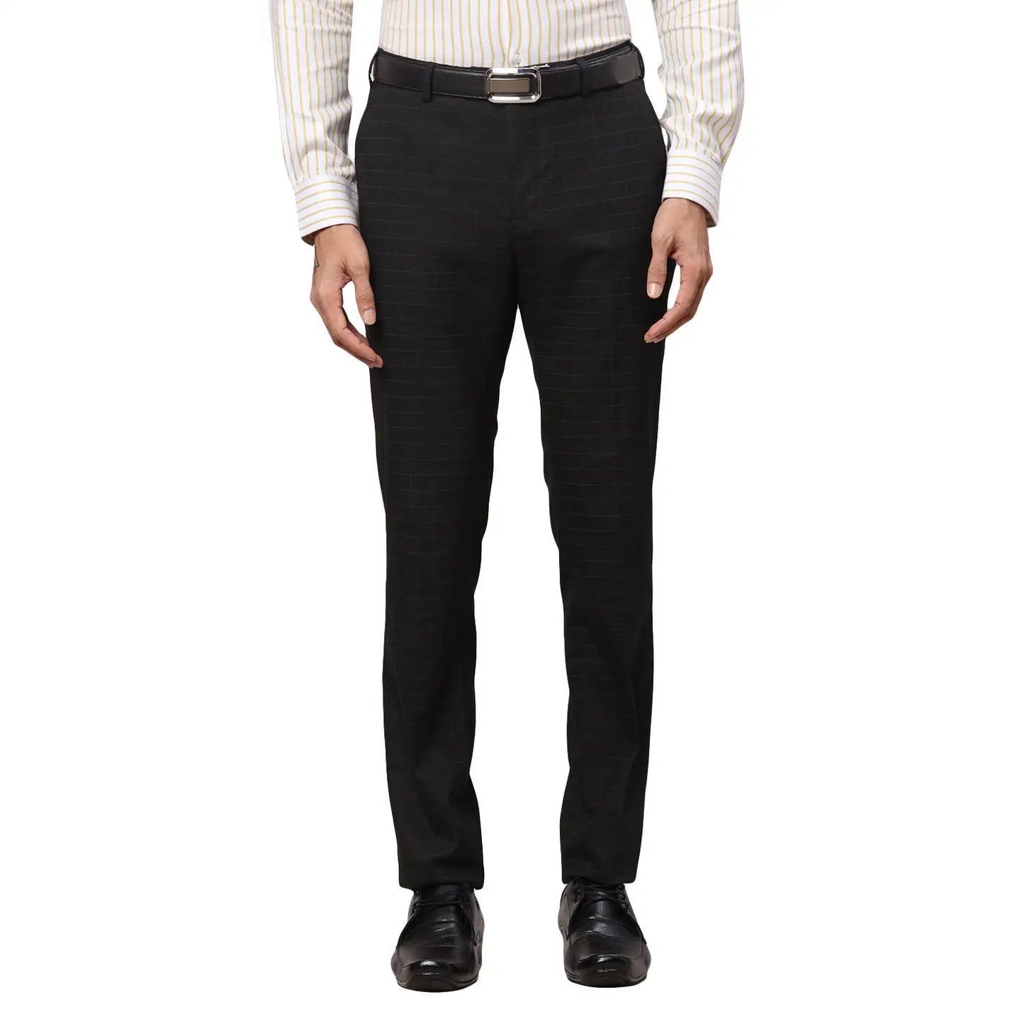 Men Slim Fit Brown Trouser