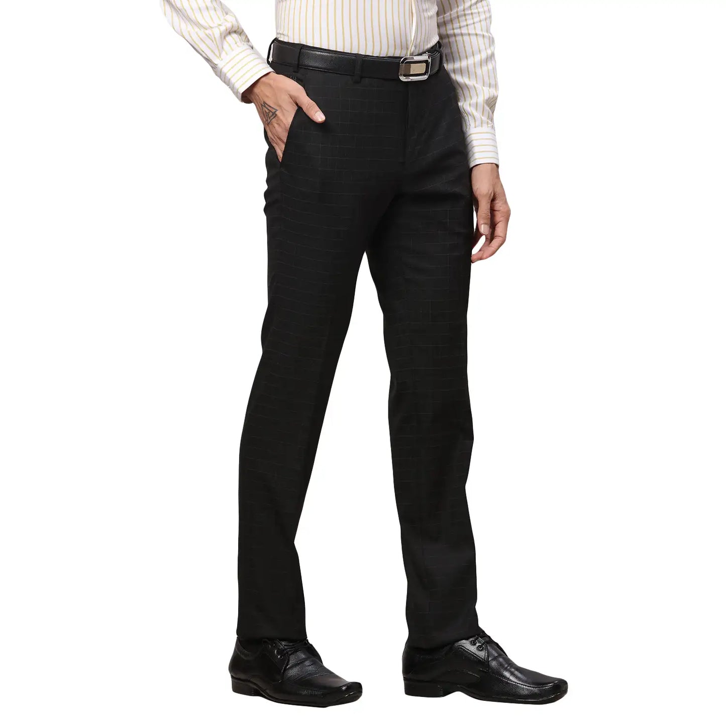 Men Slim Fit Brown Trouser