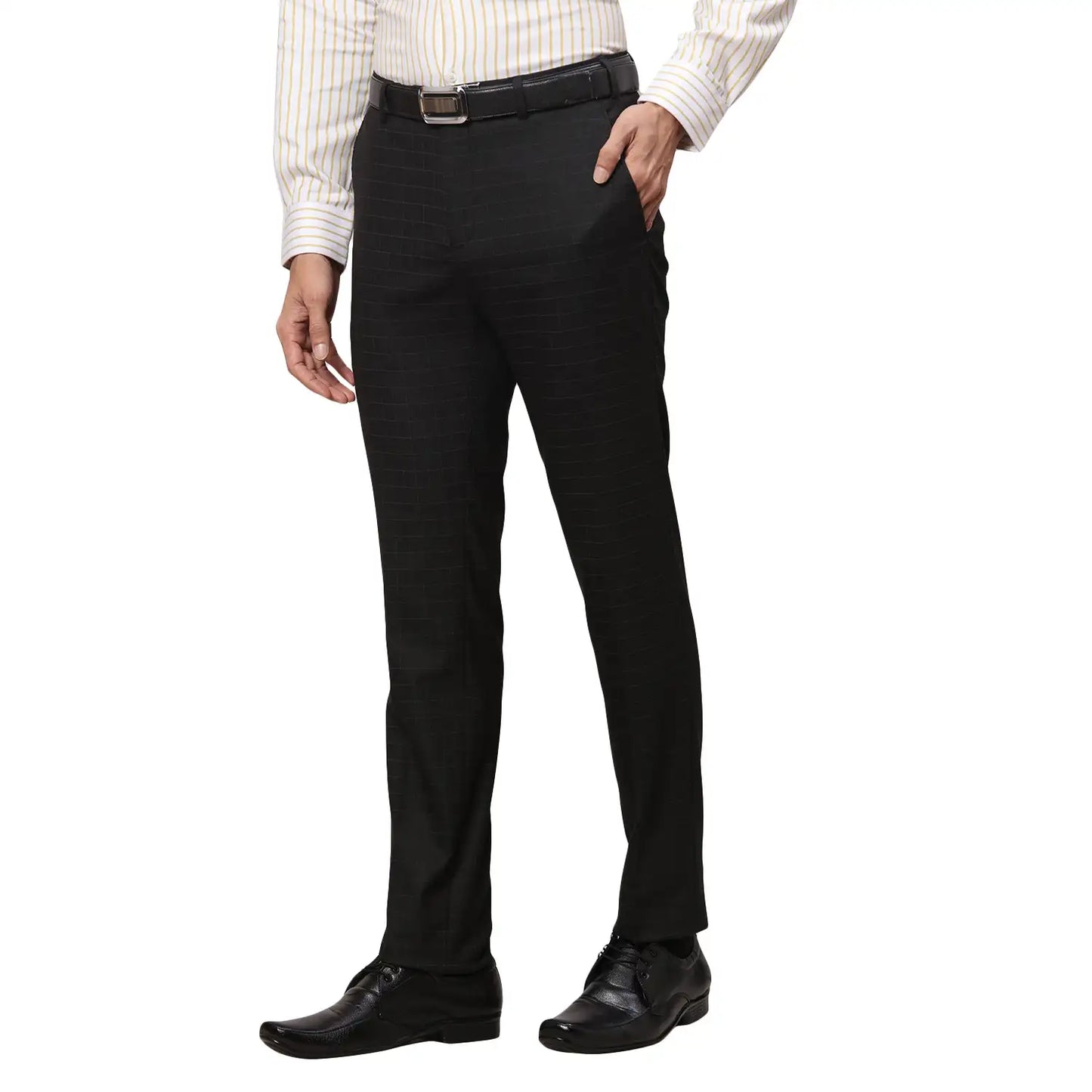 Men Slim Fit Brown Trouser