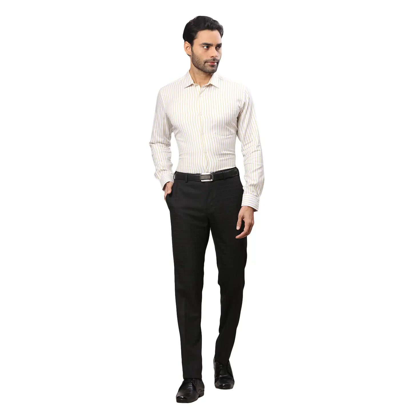 Men Slim Fit Brown Trouser