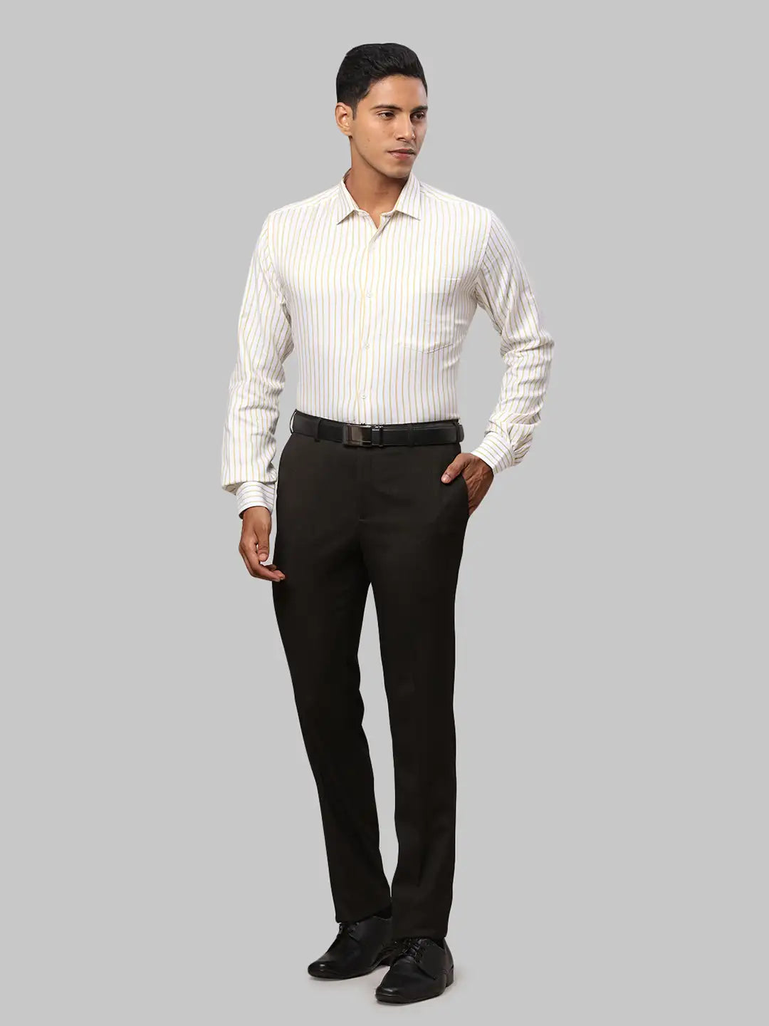 Men Slim Fit Dark Blue Trouser