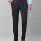 Raymond Men Black Solid Slim Fit Polyester Blend Trouser