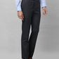 Raymond Men Black Solid Slim Fit Polyester Blend Trouser