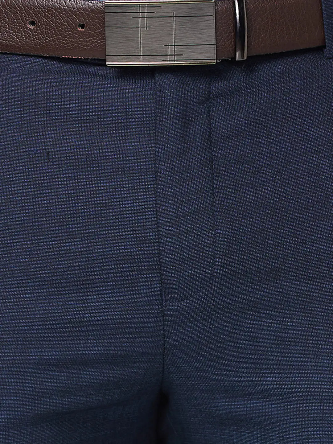 Raymond Men Fawn Solid Slim Fit Polyester Blend Trouser