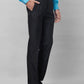 Raymond Men Grey Checks Slim Fit Polyester Blend Trouser