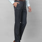 Raymond Men Blue Solid Slim Fit Polyester Blend Trouser