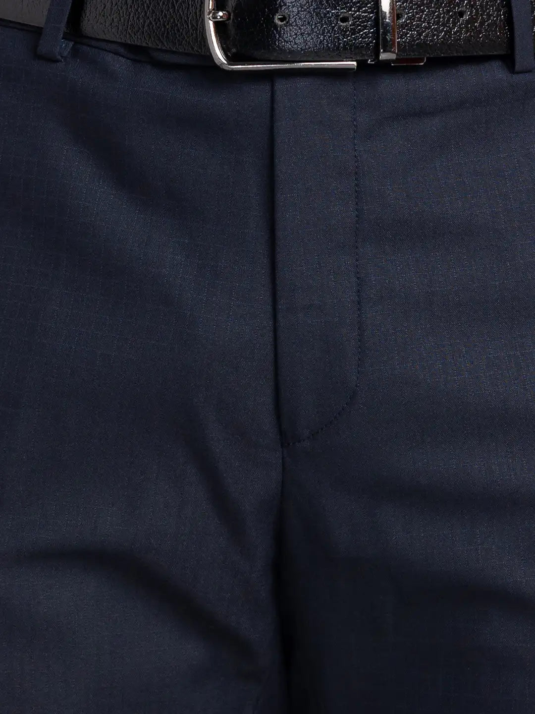 Raymond Men Brown Slim Fit Structure Polyester Trousers