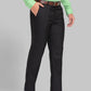 Raymond Men Brown Slim Fit Structure Polyester Trousers