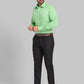 Raymond Men Brown Slim Fit Structure Polyester Trousers