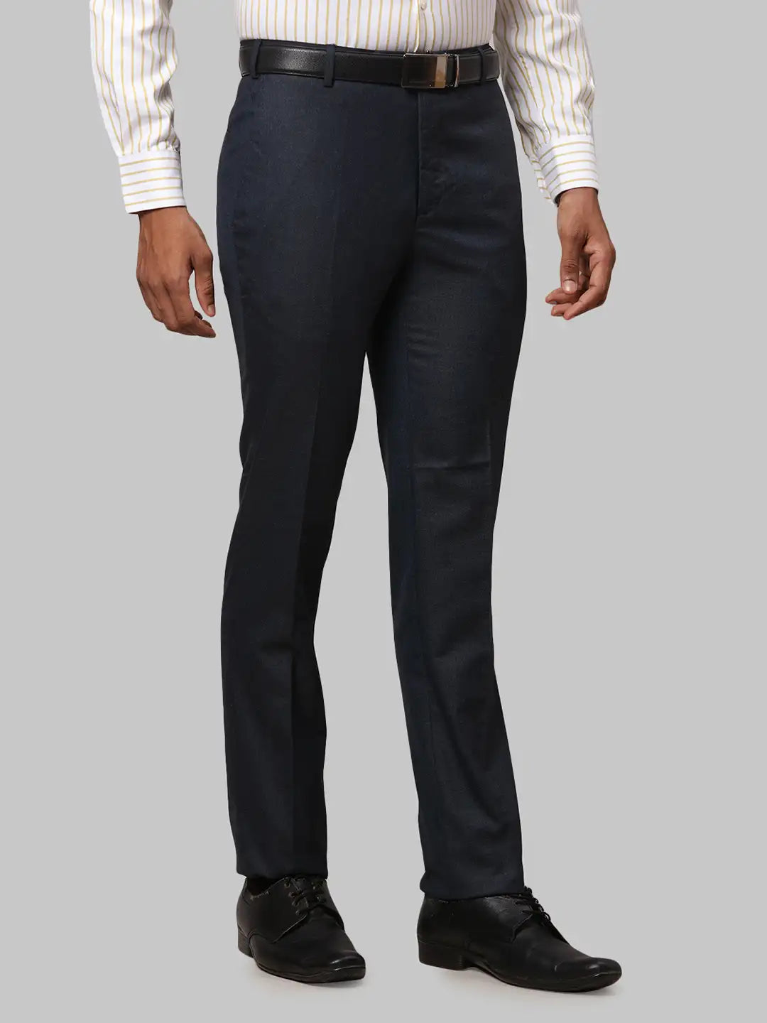 Men Slim Fit Grey Trouser