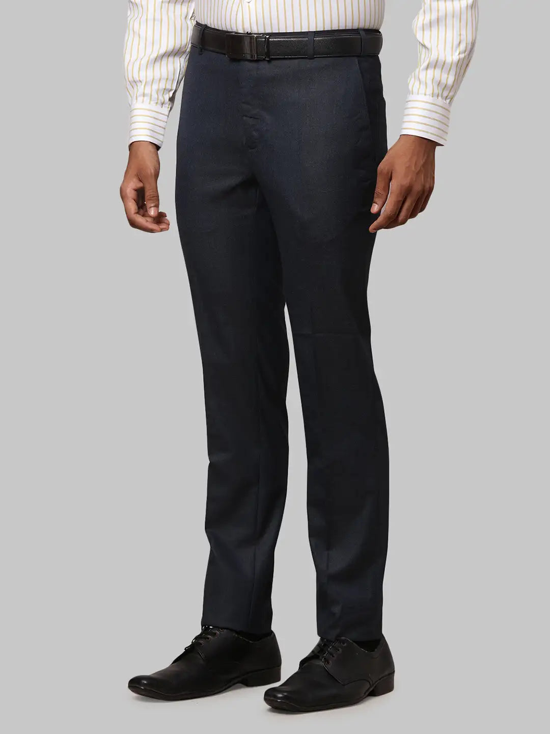 Men Slim Fit Grey Trouser
