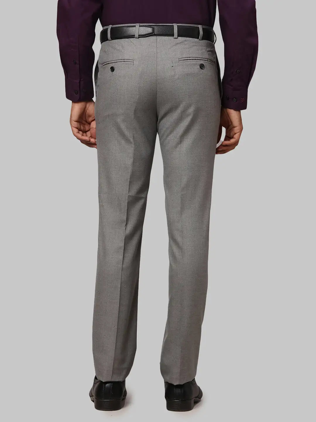 Men Slim Fit Grey Trouser
