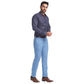 Men Contemporary Fit Blue Trouser