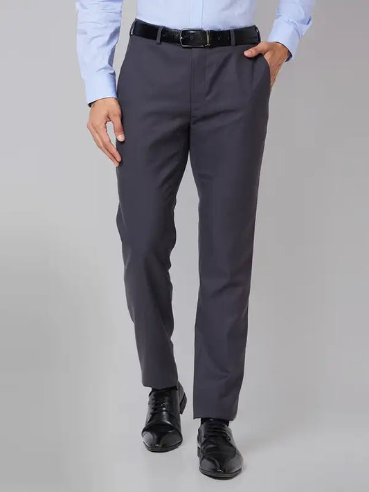 Men Slim Fit Violet Trouser