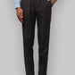 Men Blue Contemporary Fit Structure Polyester Blend   Trouser