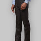 Men Blue Contemporary Fit Structure Polyester Blend   Trouser