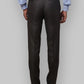 Men Blue Contemporary Fit Structure Polyester Blend   Trouser