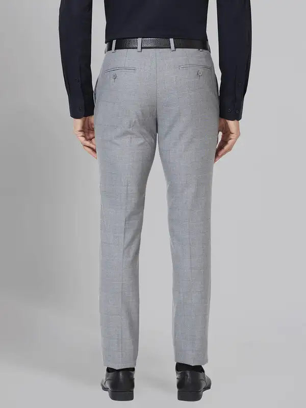 Men Slim Fit Grey Trouser
