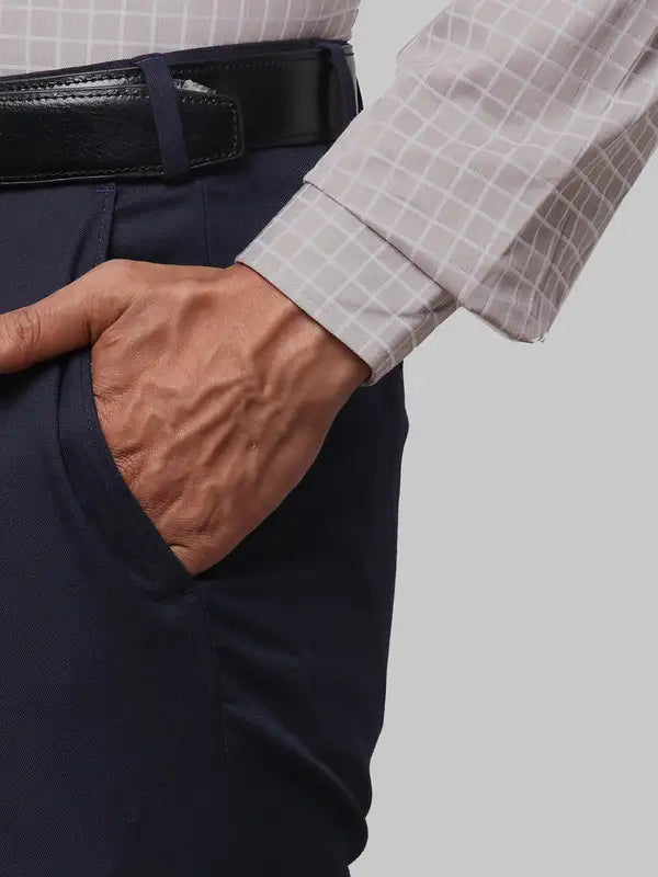 Men Slim Fit Grey Trouser