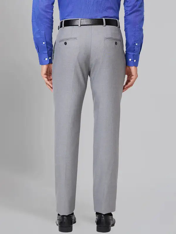 Men Slim Fit Grey Trouser