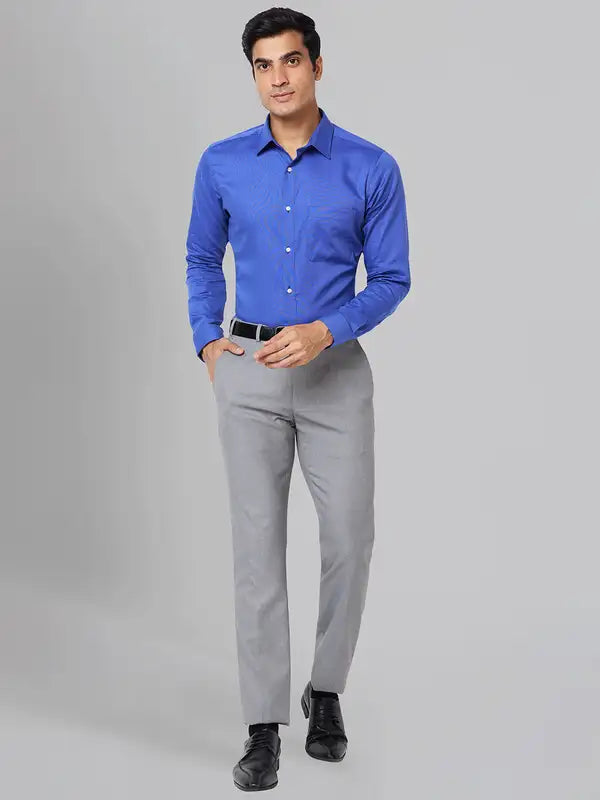 Men Slim Fit Grey Trouser