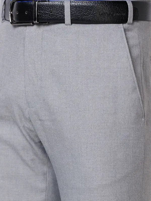 Men Slim Fit Grey Trouser