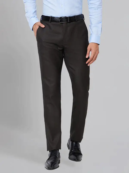 Men Slim Fit Blue Trouser