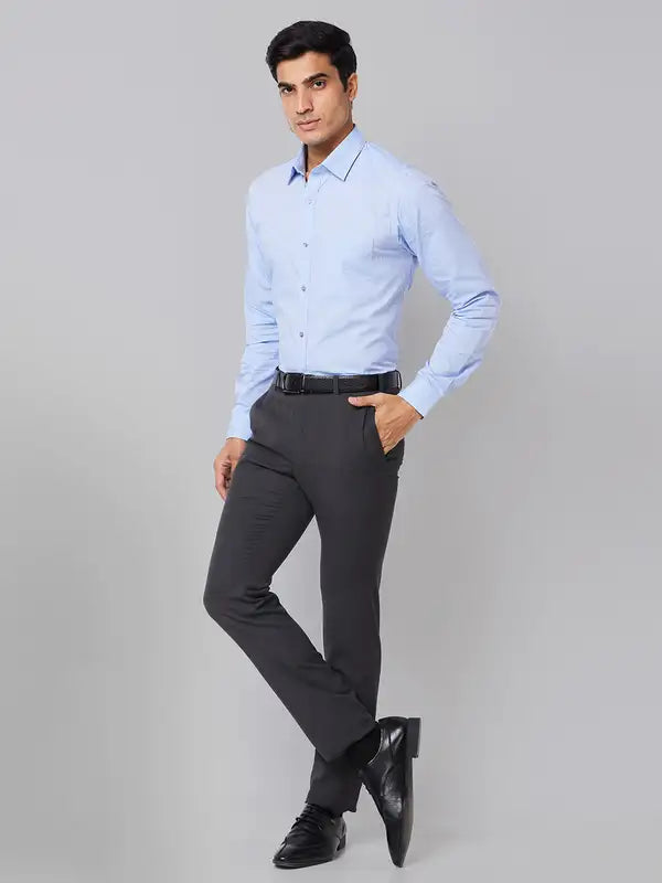 Men Slim Fit Fawn Trouser
