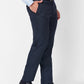 Raymond Men Blue Structure Slim Fit Polyester Blend Trouser