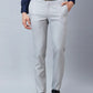 Raymond Men Fawn Structure Slim Fit Polyester Blend Trousers