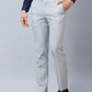 Raymond Men Fawn Structure Slim Fit Polyester Blend Trousers