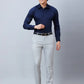 Raymond Men Fawn Structure Slim Fit Polyester Blend Trousers
