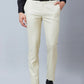 Raymond Men Fawn Structure Slim Fit Polyester Blend Trousers