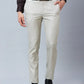 Raymond Men Grey Structure Slim Fit Polyester Blend Trousers
