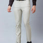 Raymond Men Grey Structure Slim Fit Polyester Blend Trousers