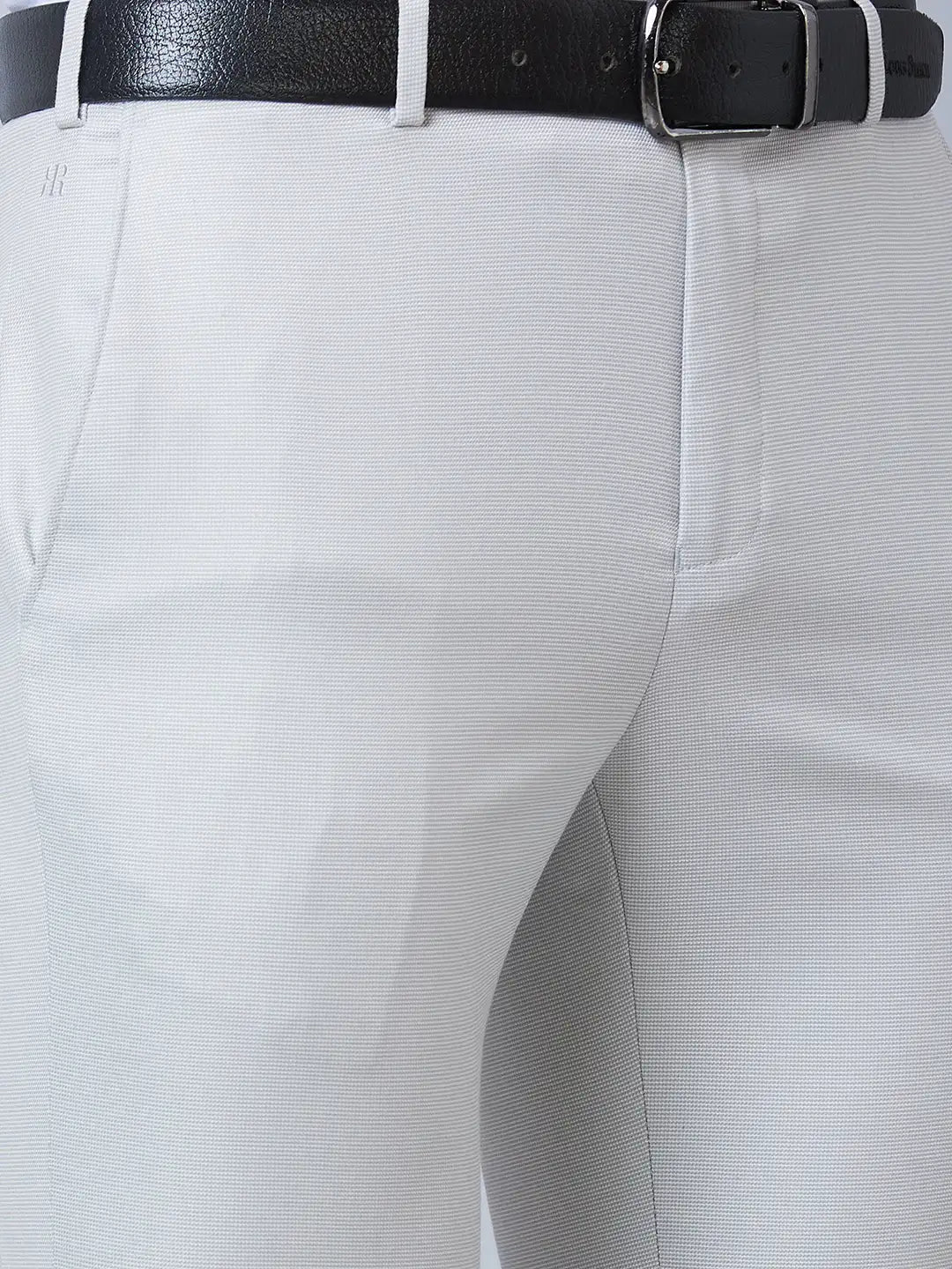 Raymond Men Brown Structure Slim Fit Polyester Blend Trousers