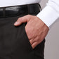 Raymond Men Brown Slim Fit Checks Polyester Trousers