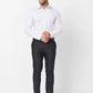 Raymond Men Blue Checks Slim Fit Polyester Blend Trouser